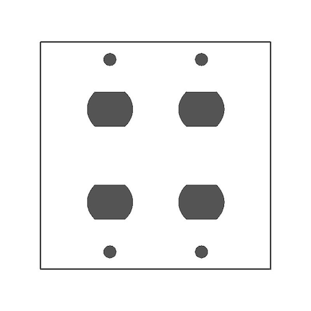 Mulberry Number of Gangs: 2 Steel, Painted/Smooth Semi-Gloss Finish, White 86022X